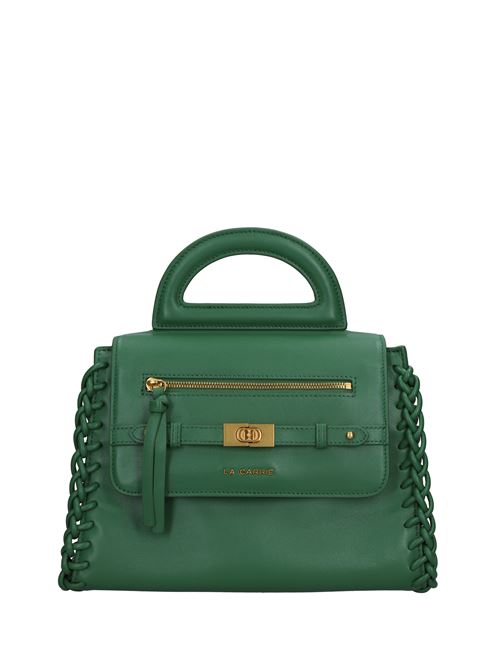 Curly Lat. leather bag LA CARRIE | 142P-NM-230-LEAVERDE